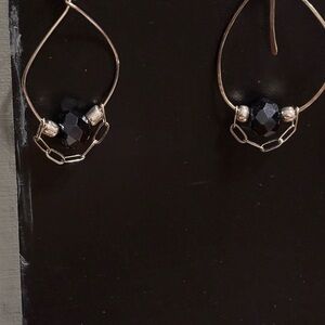 Elegant Black Beaded Earrings